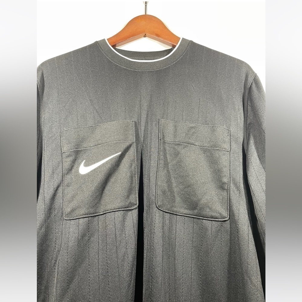 Nike Dri-Fit Mens Referee 2 Jersey Long Sleeve Black Sports Shirt Active Large - Picture 11 of 11